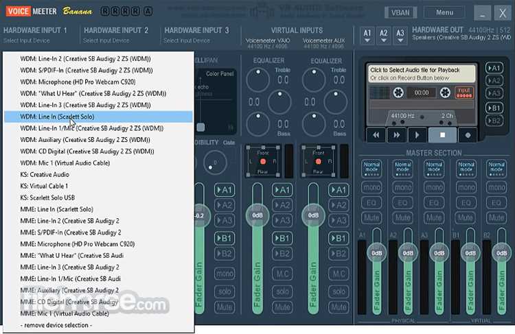 Audio Voicemeeter Banana 2.0.5.4